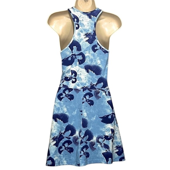 Adidas Floral Graphic Single Jersey Dress, Color Blue, Size Large, NWT - Picture 6 of 10